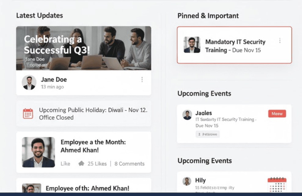Newsfeed & Announcements